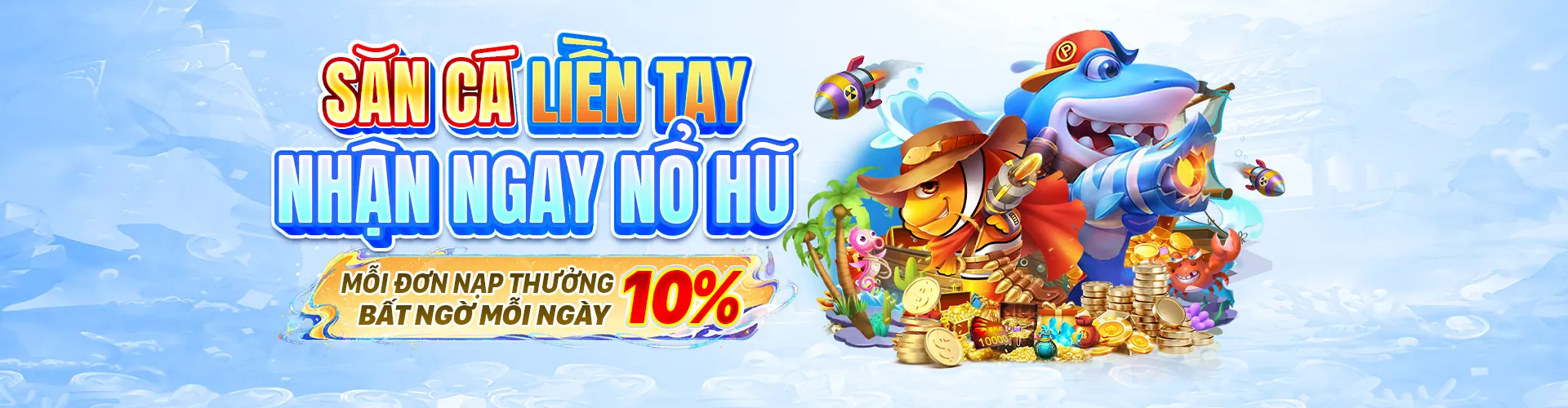 Hình ảnh chính: Đại dương với các loài cá và giao diện game bắn cá của go666 app